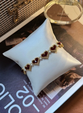 SL173•简约少女心爱心串珠手链（材料包&成品）