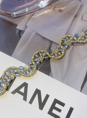 SL001•小众设计气质扇形时尚串珠手链（材料包&成品）