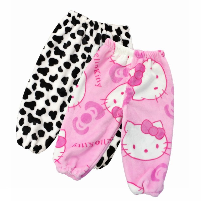 冬季宝宝加肥宽松罩裤专套棉裤羽绒裤男童女童婴幼儿童法兰绒裤子 - 图3