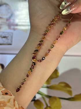 天然碧玺项链S925银精致高级感女