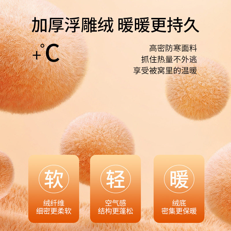 富丽真金加厚牛奶绒四件套雕花暖绒珊瑚绒法兰绒被套冬季保暖床品