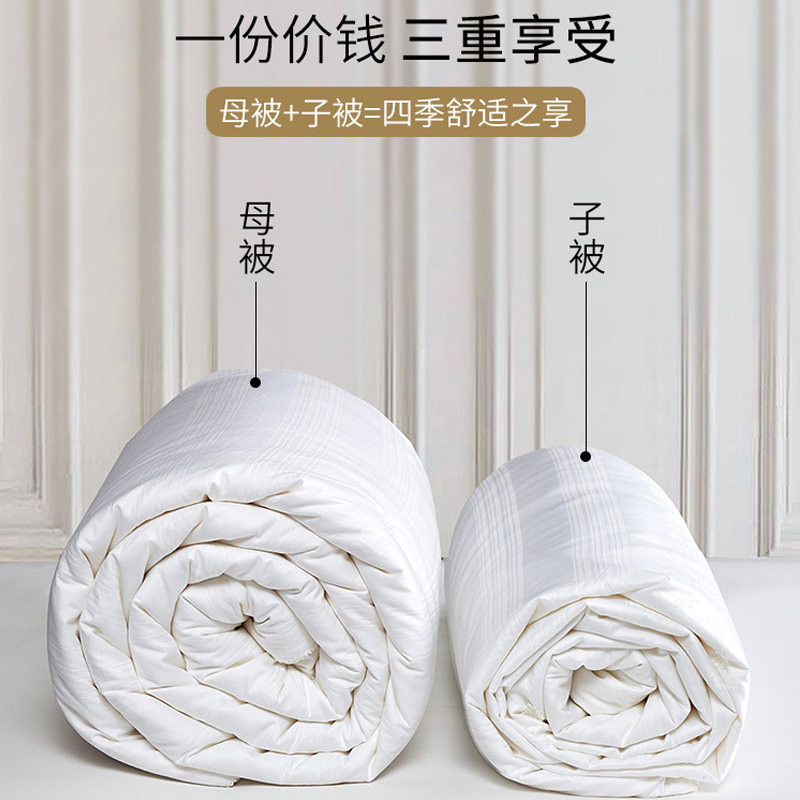 富丽真金桑蚕丝长丝绵纯棉四季被子 富丽真金家居蚕丝被