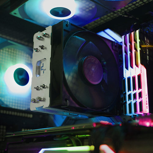 九州风神玄冰400 V5散热器CPU幻彩4铜管i5/i7/1700智能温控风冷 - 图1