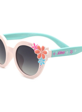 真品安比时尚可爱粉色儿童太阳镜