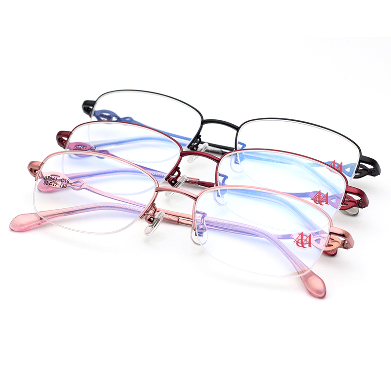 Ai by Amani爱阿玛妮眼镜框 粉红黑色时尚优雅眼镜架女半框 AT241 - 图2