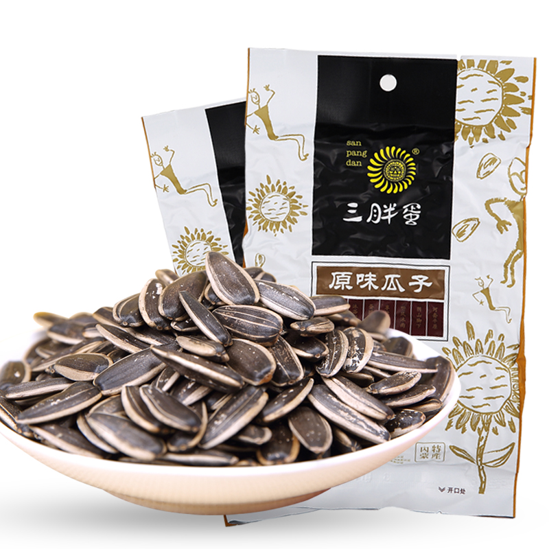 三胖蛋瓜子 原味五香味袋装内蒙特产休闲食品葵花籽罐装90g/218g