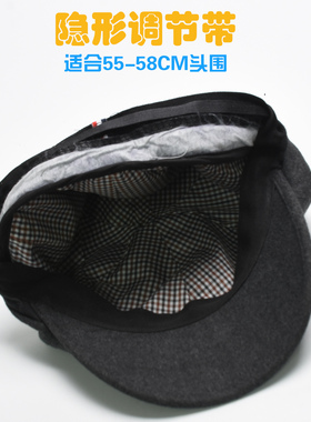 秋冬男女毛呢复古文艺帽子