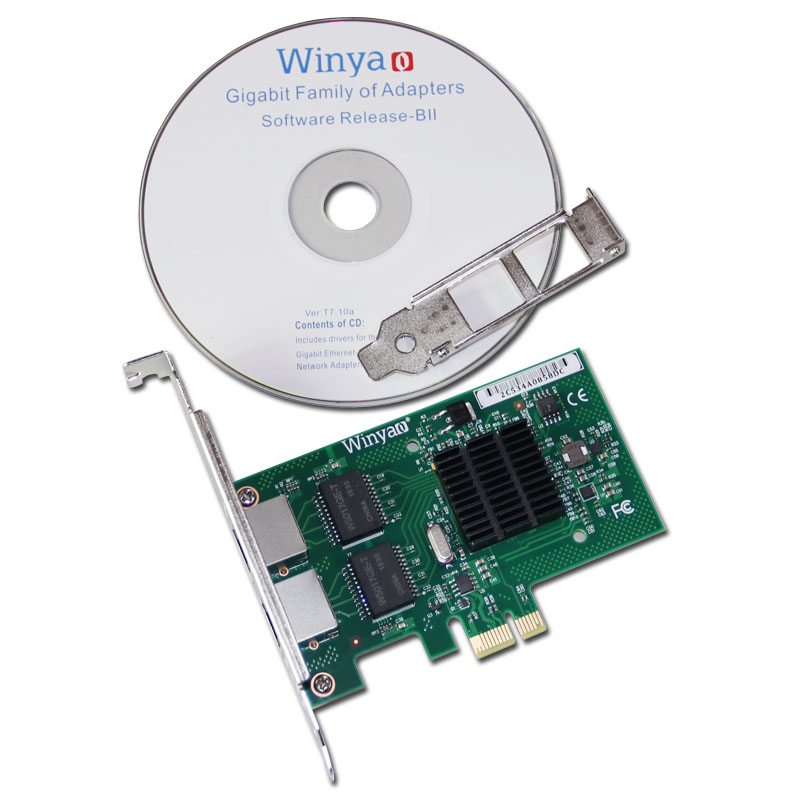 Winyao E5709T PCI-e X1台式机BCM5709 TOE双口千兆网卡兼容82576 - 图0