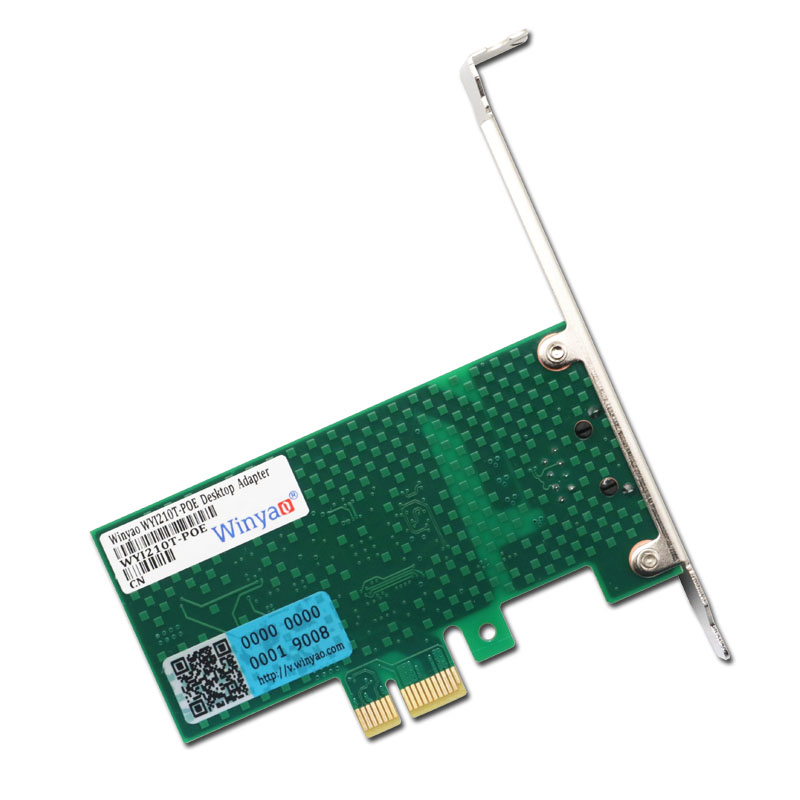 Winyao WYI210T-POE PCI-E Gige单口千兆POE网卡 82574 视觉采集卡 I210T 工业相机 - 图2