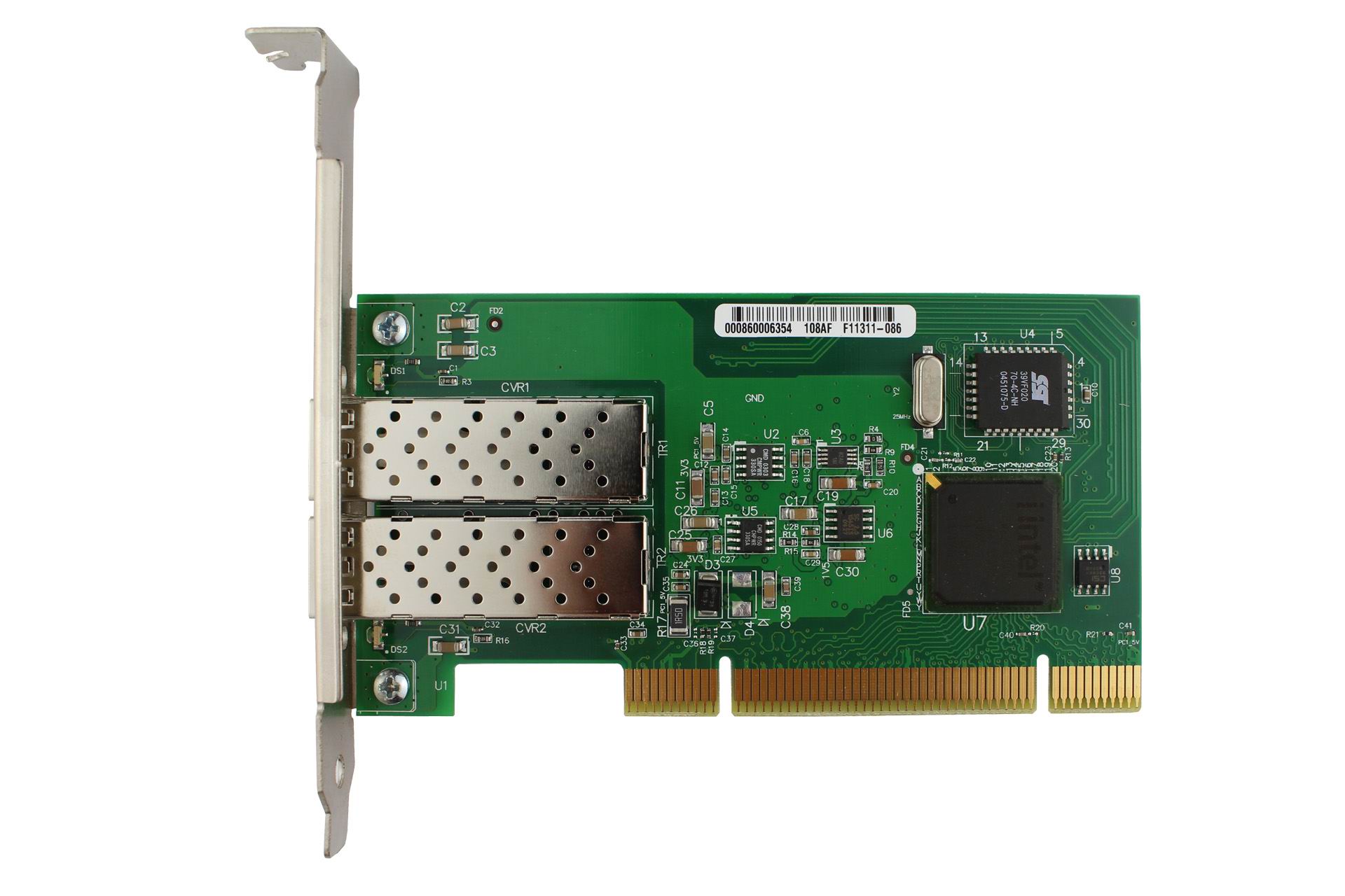 Winyao WY546-SFP PCI SFP双口千兆光纤网卡FTTD台式机intel82546 - 图0