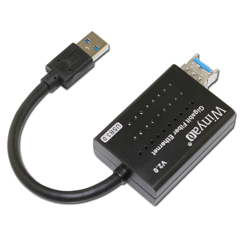 Winyao USB1000F-LX USB3.0千兆光纤网卡SFP LC光纤收发器RTL8153 - 图2