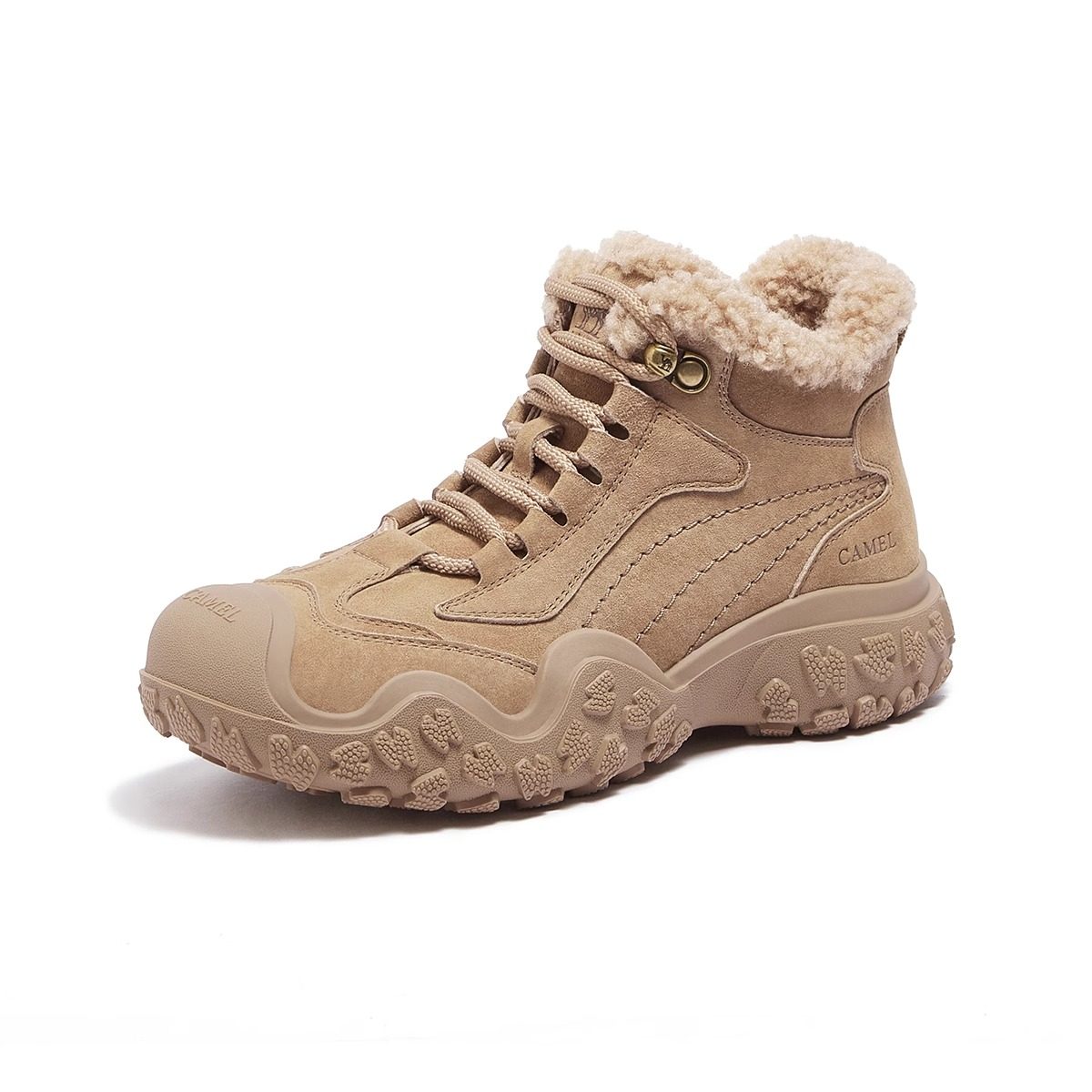 骆驼女鞋2025秋冬新款马丁靴户外休闲雪地靴丑萌休闲工装棉鞋女款,淘宝优惠券,粉丝福利购,淘宝优惠卷