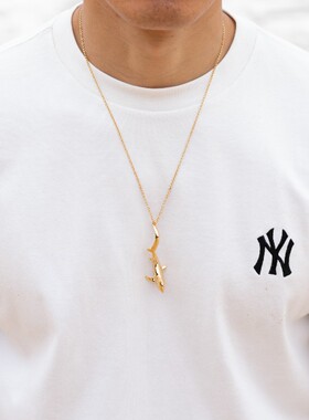 【长尾鲨】BLUE CELL长尾鲨项链18K镀金和古银色菲律宾妈妈岛潜水