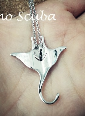 原创纯银魔鬼鱼礼物吊坠