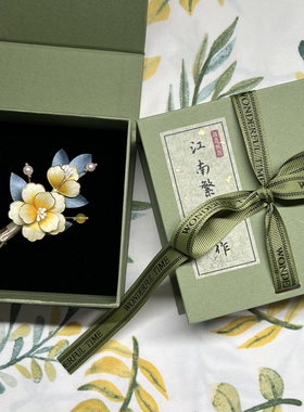 非遗绒花发饰国风发夹外套配饰送朋友老师外国人生日礼物伴手礼