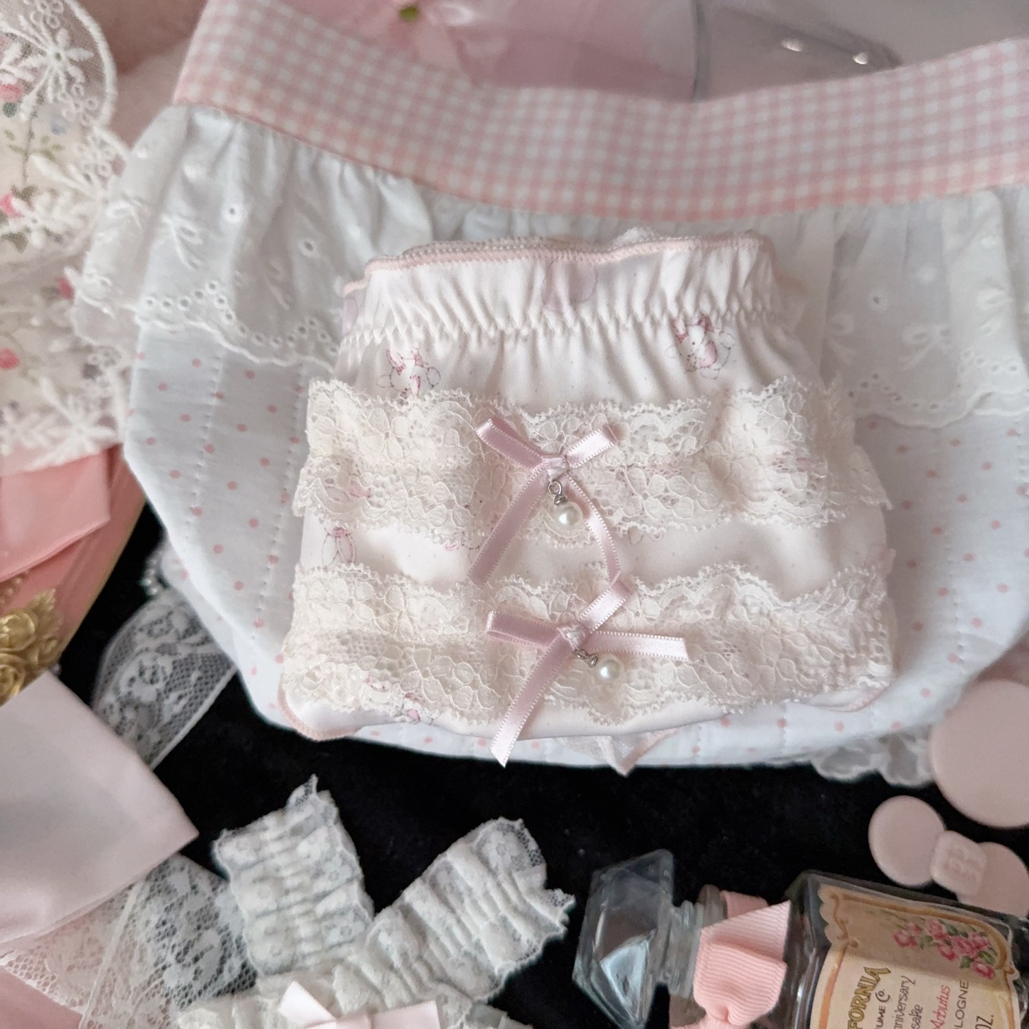 可爱甜美卡通兔子粉色复古蛋糕蕾丝洛丽塔性感纯欲内裤女生三角裤,淘宝优惠券,粉丝福利购,淘宝优惠卷