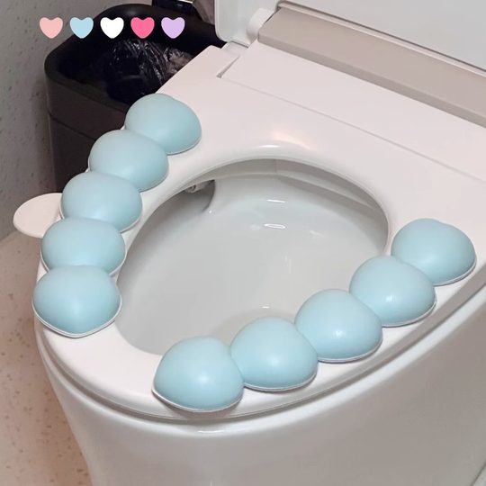 CuteHome nouveau tapis de toilette imperméable amour célébrité d'internet ins quatre saisons adhésif universel épaissi coussin de siège de toilette