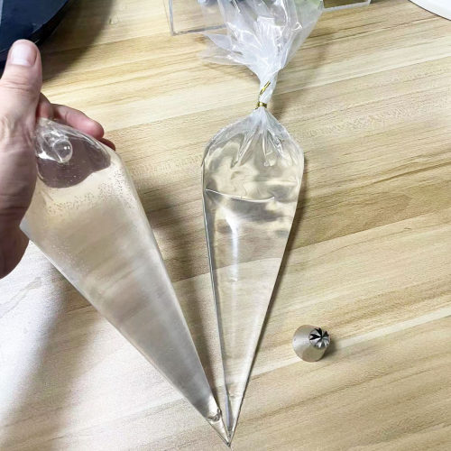100个一包塑料6C加厚透明裱花袋挤花袋三角袋挤曲奇奶油溶豆辅食 - 图0