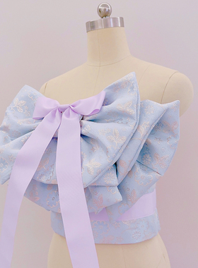 腰带淡蓝色和服蝴蝶结太鼓结
