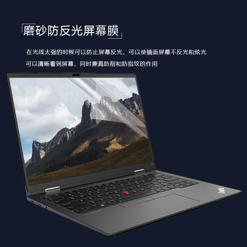 联想ThinkPad T14p笔记本屏保13代酷睿i5i7i9电脑高清屏幕贴膜14英寸磨砂防眩护眼蓝光钢化防爆屏幕保护贴膜-图2