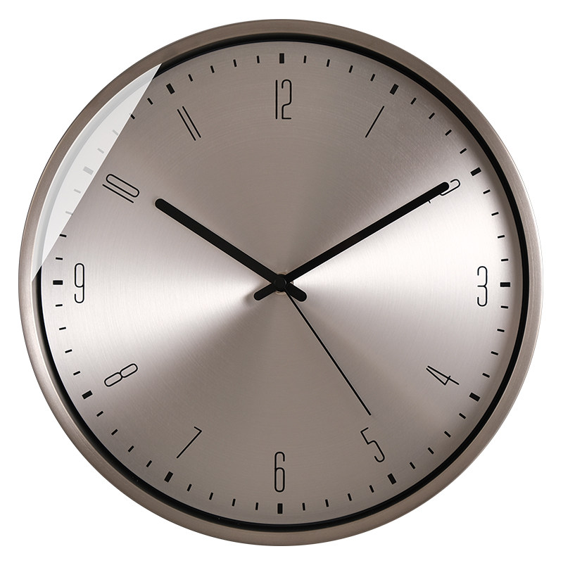 TQJ简约轻奢不锈钢挂钟客厅家用挂墙时钟表卧室静音创意石英钟表,淘宝优惠券,粉丝福利购,淘宝优惠卷