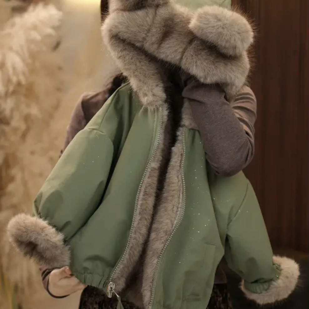 儿童外套2025冬季新款儿童韩系加绒加厚保暖连帽毛毛衣双面穿外套,淘宝优惠券,粉丝福利购,淘宝优惠卷