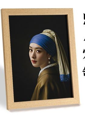AI绘画像世界名画蒙娜丽莎相框