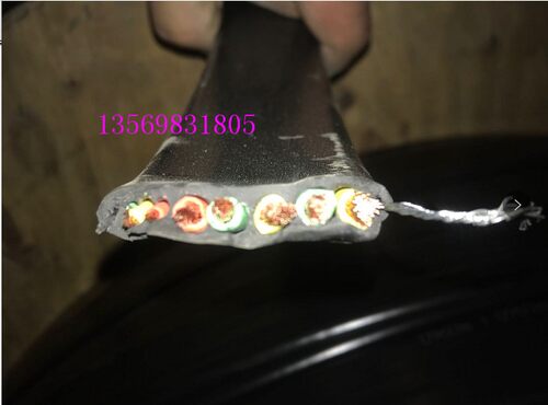 起重机龙门吊行车专用扁电缆5*6+3*1.5双钢丝扁电缆10T天车专用线 - 图1