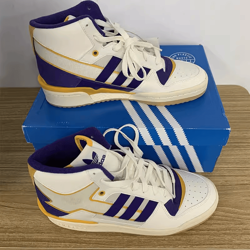 Adidas阿迪达斯 FORUM 三叶草男女高帮魔术贴复古休闲板鞋 GX4119,淘宝优惠券,粉丝福利购,淘宝优惠卷