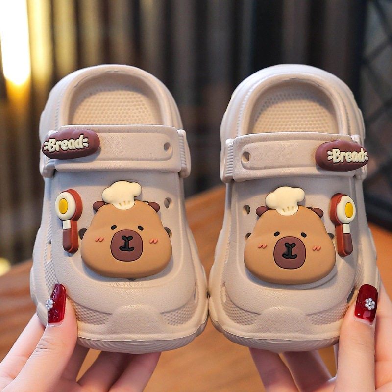 卡皮巴拉儿童凉鞋男童夏EVA宝宝室内软底幼儿防滑卡通萌趣洞洞鞋,淘宝优惠券,粉丝福利购,淘宝优惠卷