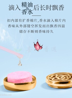 喜舍香遇钛钢扩香薰扣夹胸针