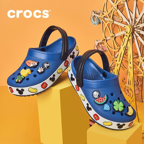 Crocs Дисней, детские тапочки в стиле Crocs, кроксы, детская пляжная обувь для мальчиков, Дисней Микки Маус