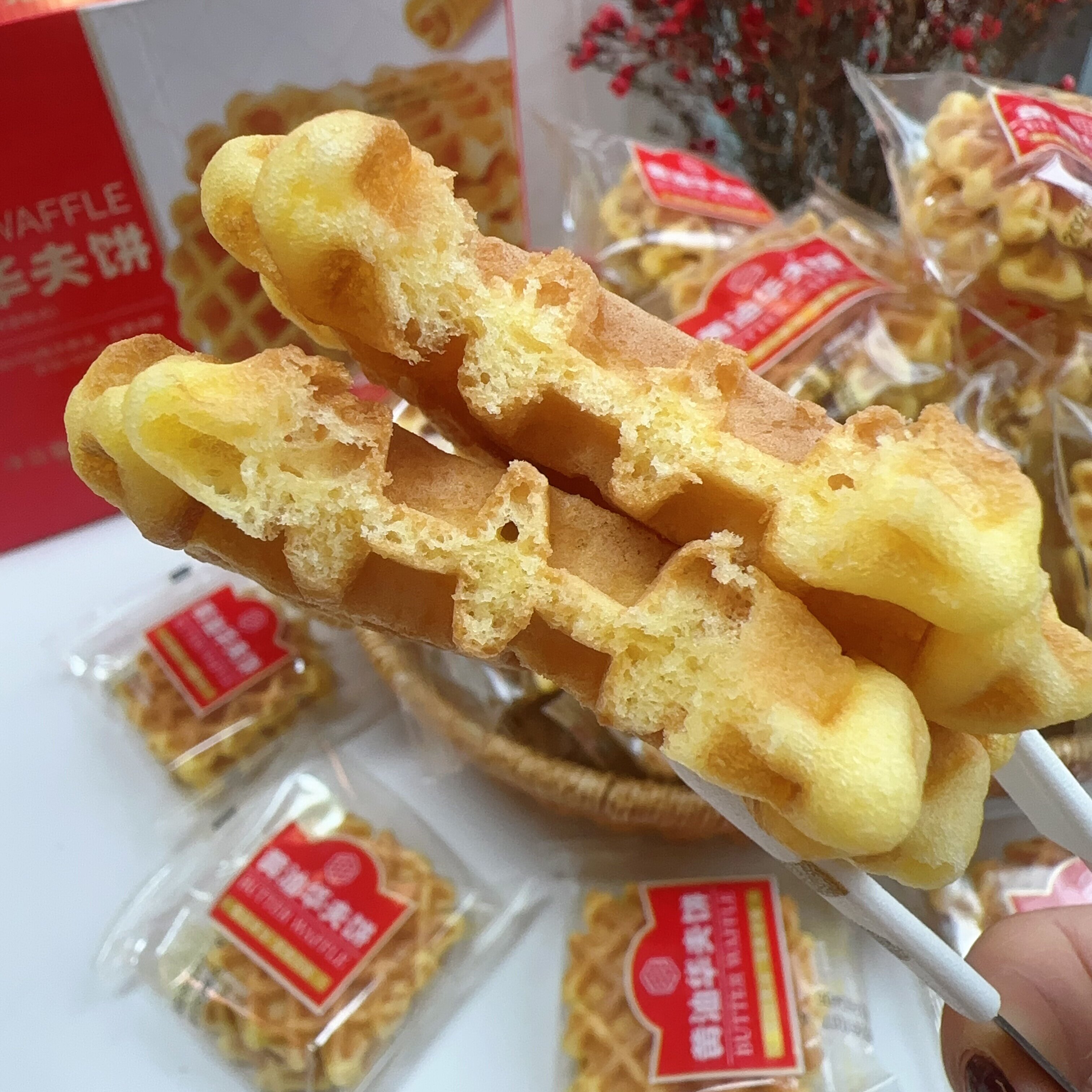 黄油华夫饼手提礼盒装1000g2斤所见所得店铺图为本店实物