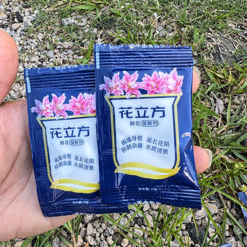 花立方百合营养粉鲜花保鲜剂百合专用剑兰芍药雀梅天鹅绒水养鲜花 - 图2