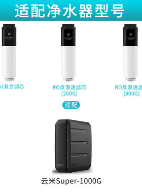 云米净水器滤芯Super/Vision-1000G/1200G系列5in1复合RO反渗透