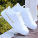 Autumn waterproof sneakers for men, trendy soft-soled white shoes