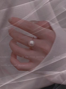 设计感指环珍珠小众大气
