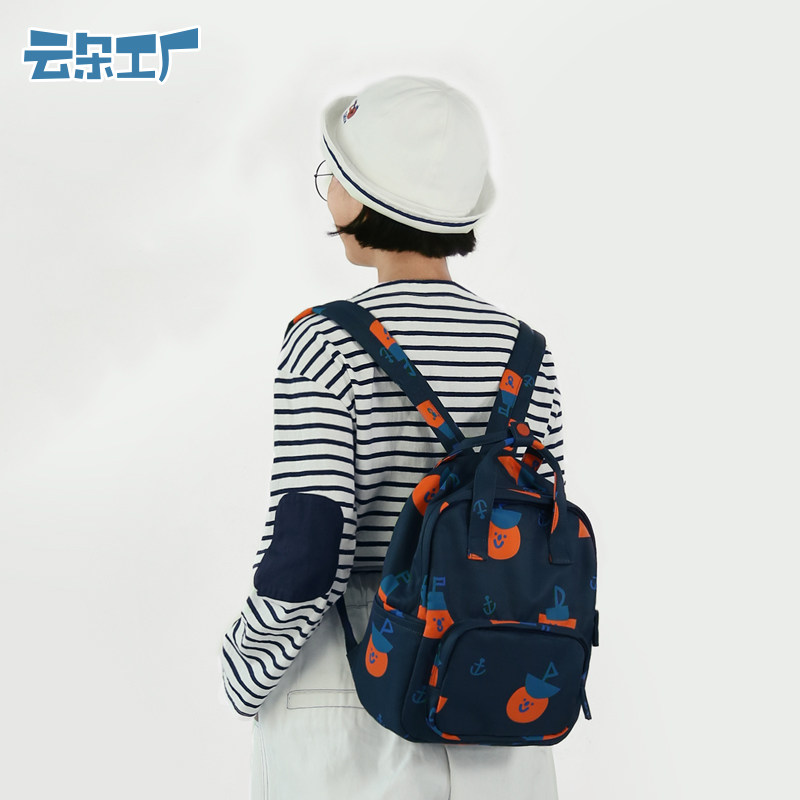 云朵工厂八头船印花新款轻便双肩包 云朵工厂双肩背包