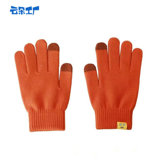 云朵工厂 秋冬新款触屏手套男女学生分指骑行保暖可爱情侣手套