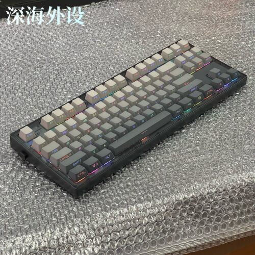 冰薄荷机械键盘帽 侧刻正刻微尘PBT透光OEM极简白昼PBT透光98 87 - 图3