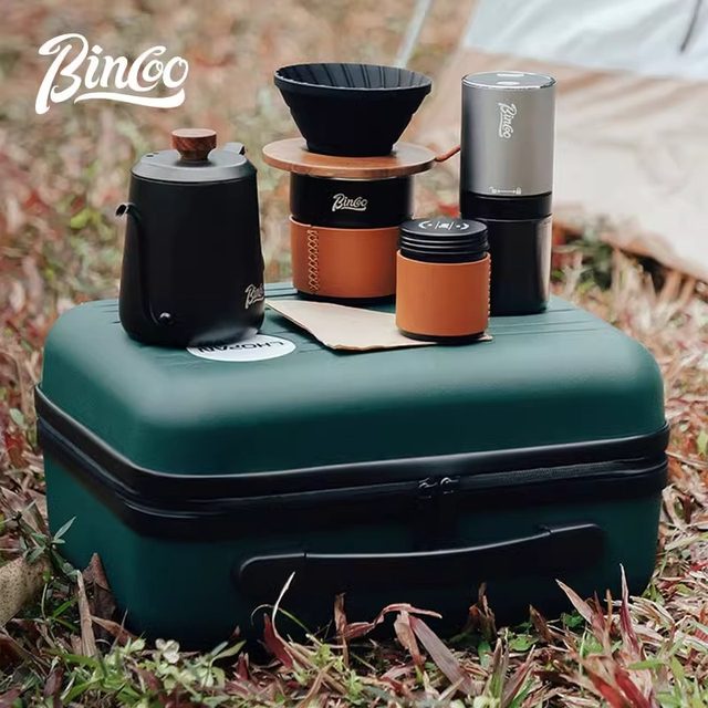 BinCoo coffee utensil storage bag outdoor handheld storage box hand-made coffee suitcase moka pot bag