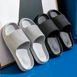 Летние домашние тапочки, домашние нескользящие женские тапочки на платформе для ванной комнаты, для влюбленных, мягкая подошва