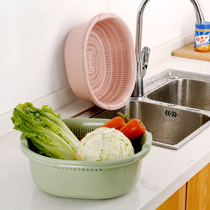 塑料双层洗菜篮沥水篮