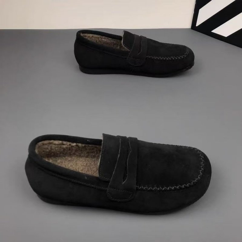 豆豆鞋男冬季加绒保暖棉鞋懒人一脚蹬男鞋休闲正装皮毛一体乐福鞋,淘宝优惠券,粉丝福利购,淘宝优惠卷