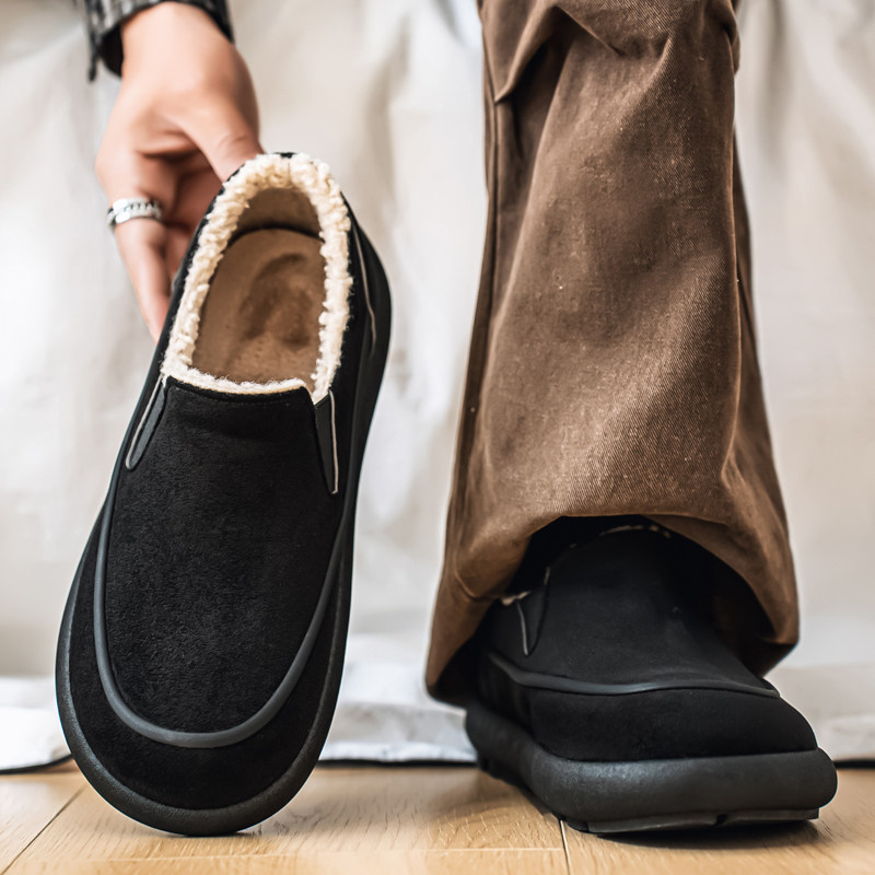 棉拖鞋男冬季加绒保暖防寒男士外穿防滑休闲皮毛一体全包勃肯棉鞋,淘宝优惠券,粉丝福利购,淘宝优惠卷