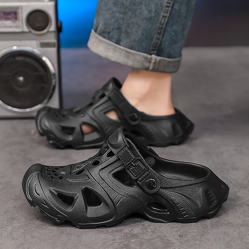 洞洞鞋男夏季厚底踩屎感外穿防滑大码45两用凉拖户外运动沙滩凉鞋,淘宝优惠券,粉丝福利购,淘宝优惠卷
