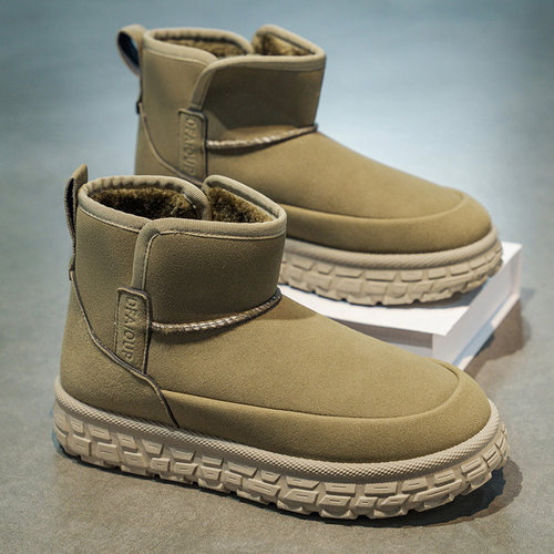 雪地靴男冬季2025新款东北加绒加厚男士皮毛一体防寒保暖高帮棉鞋 - 图1