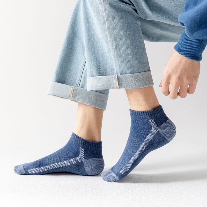 袜子男士短袜运动浅口吸汗防臭隐形船袜运动袜加厚毛巾底跑步短袜,淘宝优惠券,粉丝福利购,淘宝优惠卷