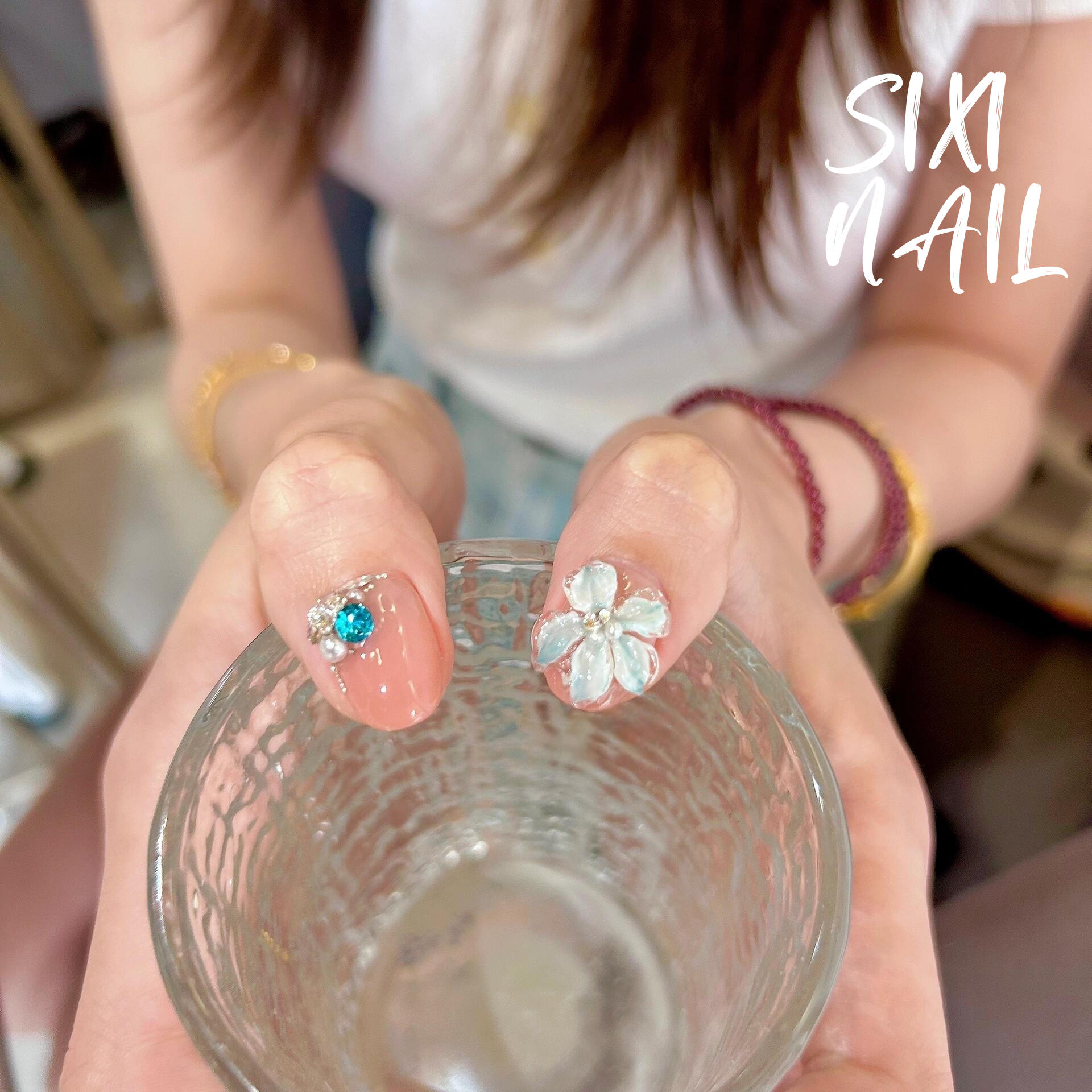 甜妹冰花ins风短款 纯手工穿戴甲猫眼气质高级感显白美甲指甲贴片,淘宝优惠券,粉丝福利购,淘宝优惠卷
