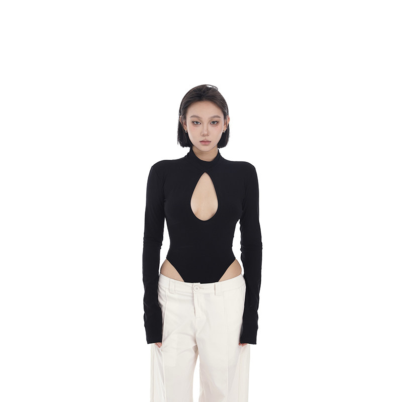 PEMPL 长袖连体衣女春夏新款修身显瘦百搭打底衫极简设计内搭上衣,淘宝优惠券,粉丝福利购,淘宝优惠卷